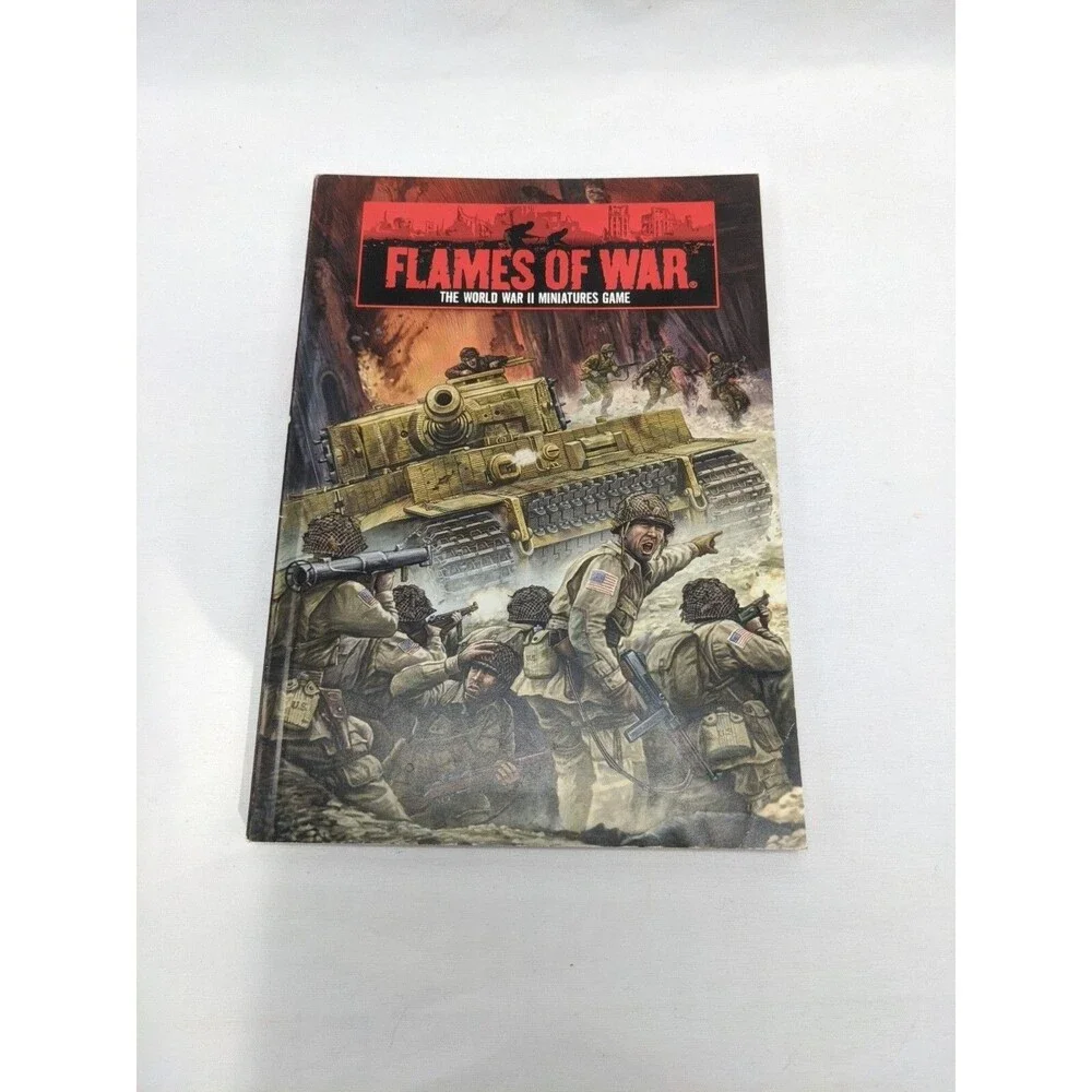 Lot Of (2) Flames Of War World War II Miniatures Game Rulebooks Hardcover Mini